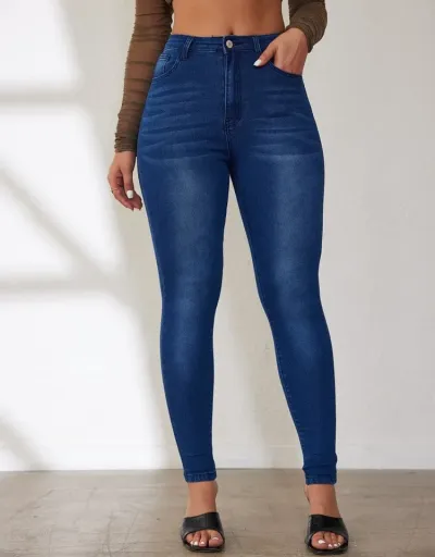 Colorblock Denim Bodycon Jeans #802603 $44.04 USD, Wholesale Fashion Jeans