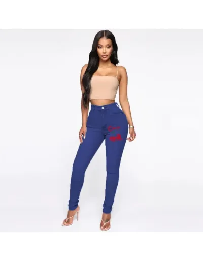 Replica Cherry Print Washed High Rise Jeans #802607 $36.18 USD for Wholesale