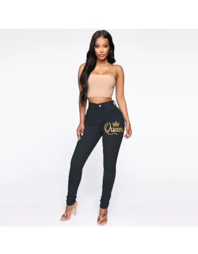 Replica Letter High Rise Slim Jeans #802609 $40.52 USD for Wholesale