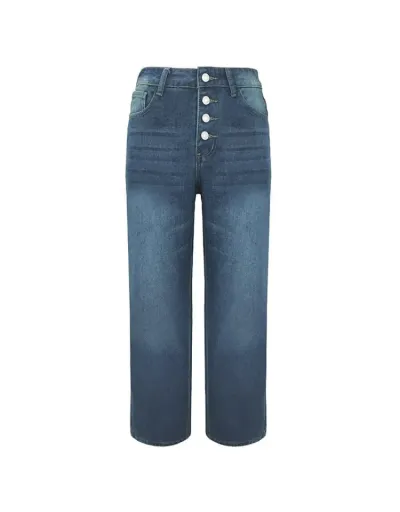 Replica Washed Single Breasted Loose Jeans #802632 $48.52 USD for Wholesale