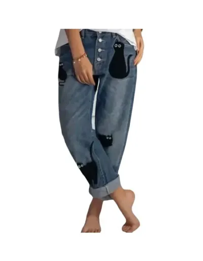 Replica Washed Single Breasted Loose Jeans #802632 $48.52 USD for Wholesale