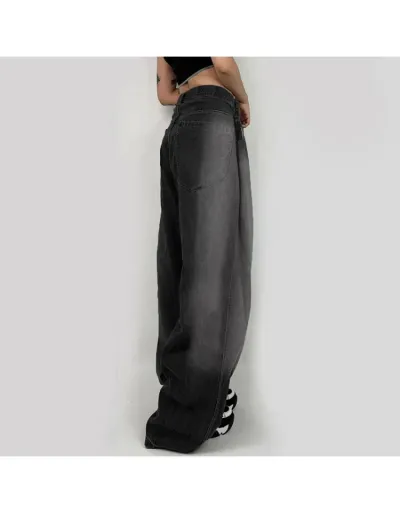 Replica Washed Mid-rise Wide Leg Jeans #802656 $43.45 USD for Wholesale