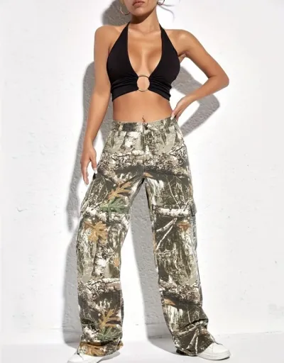 Replica Print Denim Cargo Jeans #802666 $55.30 USD for Wholesale