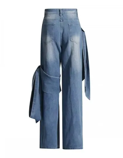 Replica Solid Color Washed Leisure Jeans #802668 $74.33 USD for Wholesale