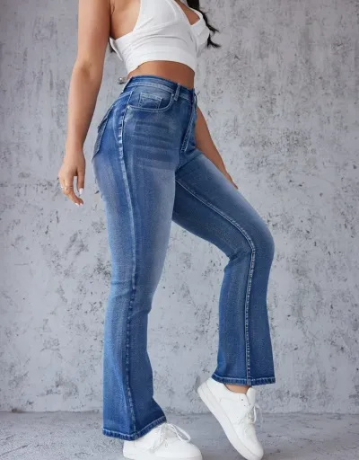 Replica Colorblock Denim High Rise Jeans #802677 $54.26 USD for Wholesale