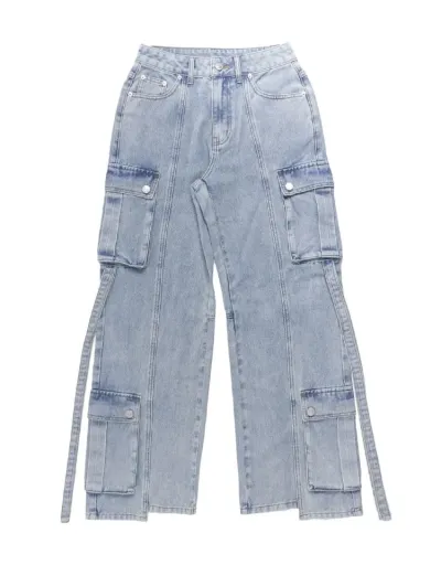 Replica Denim Multi Pocket Cargo Jeans #802685 $94.56 USD for Wholesale