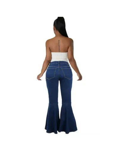 Replica Denim Patchwork Fitted Flared Jeans #802799 $49.79 USD for Wholesale