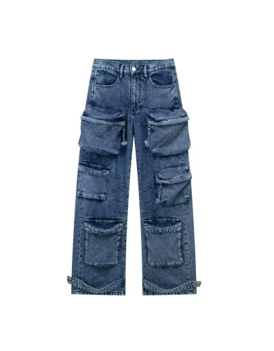 Washed Denim Baggy Vintage Jeans #802860 $87.25 USD, Wholesale Fashion Jeans