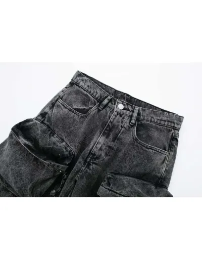 Replica Washed Denim Baggy Vintage Jeans #802860 $87.25 USD for Wholesale