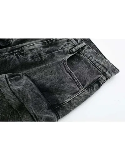 Replica Washed Denim Baggy Vintage Jeans #802860 $87.25 USD for Wholesale