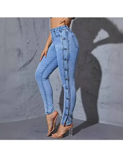 Replica Bodycon Breasted Jeans #802870 $37.94 USD for Wholesale