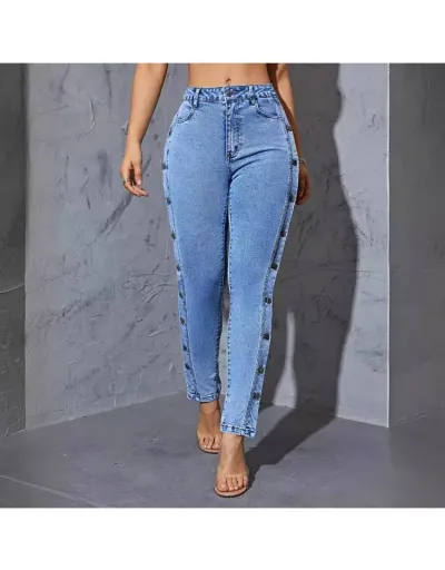 Replica Bodycon Breasted Jeans #802870 $37.94 USD for Wholesale