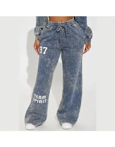 Distressed Lace Up Retro High Elastic Waist Jeans #802884 $43.63 USD, Wholesale Fashion Jeans