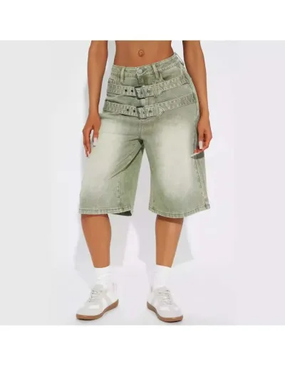 Replica Gradient Color Loose Double Waistband Jeans #802893 $37.58 USD for Wholesale