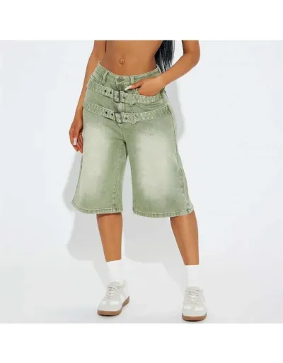 Replica Gradient Color Loose Double Waistband Jeans #802893 $37.58 USD for Wholesale