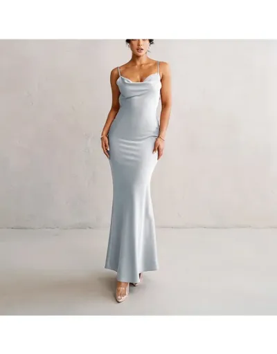 Sleeveless Polyester High Rise Maxi Dresses #802934 $46.31 USD, Wholesale Fashion 