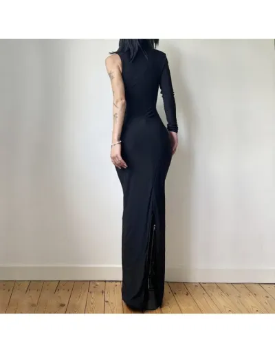 Replica Pure One Shoulder Bodycon Maxi Dress #802938 $24.21 USD for Wholesale