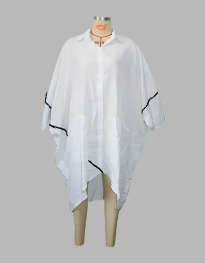 Replica Line Oversized Batwing Sleeve Long Shirt Dress #802968 $44.44 USD for Wholesale