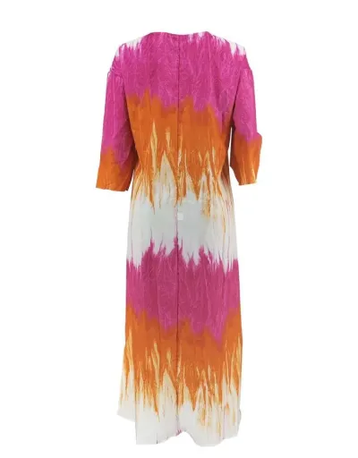 Replica Gradient Tie Dye Long Sleeve Loose Maxi Dress #803023 $44.25 USD for Wholesale