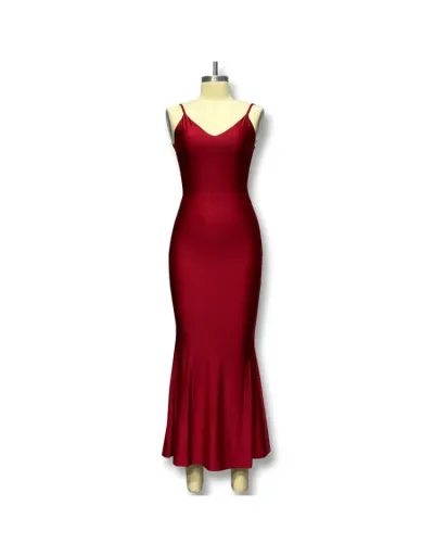 Replica Solid Color High Rise Fitted Sleeveless Dresses #803062 $28.87 USD for Wholesale