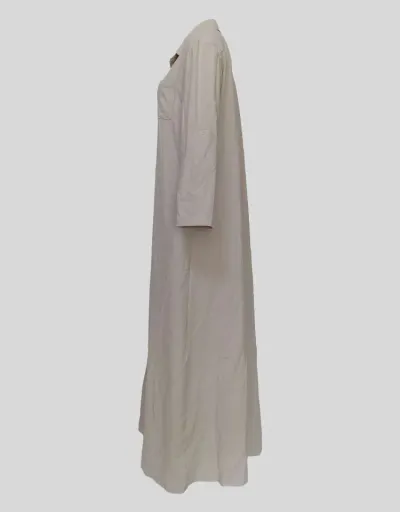 Replica Plain Color Linen Button Up Long Shirt Maxi Dress #803077 $53.07 USD for Wholesale