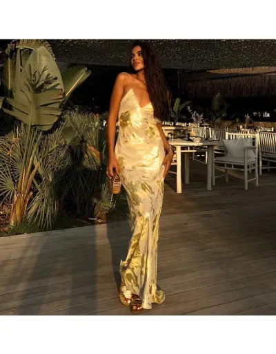 Replica Foil Printing Pullover Milk Fiber Sleeveless Maxi Dresses #803088 $39.99 USD for Wholesale