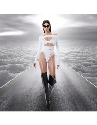 See Through High Rise Bodycon Bodysuits #803189 $31.43 USD, Wholesale Fashion Bodysuits