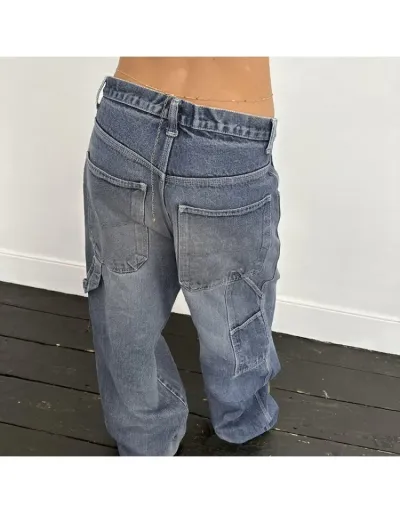 Replica Ripped Denim Mid-rise Jeans #803301 $49.98 USD for Wholesale