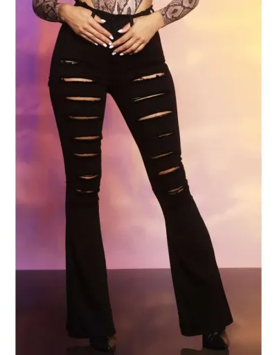 Replica Solid Color Flared Jeans #803307 $46.12 USD for Wholesale