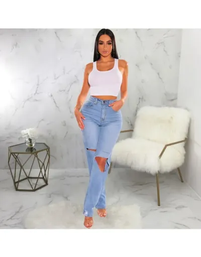 Fashion Ripped Slim Denim Jeans #803310 $47.01 USD, Wholesale Fashion Jeans