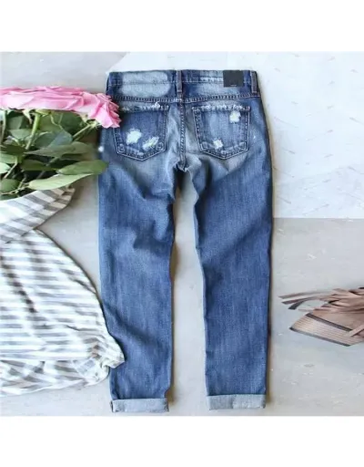 Replica  Printing Mid-Waist Straight Leg Jeans #803311 $59.08 USD for Wholesale