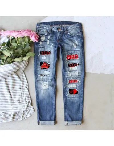  Fashion Street Style Printing Women's Denim Jeans #803314 $53.46 USD, Wholesale Fashion Jeans