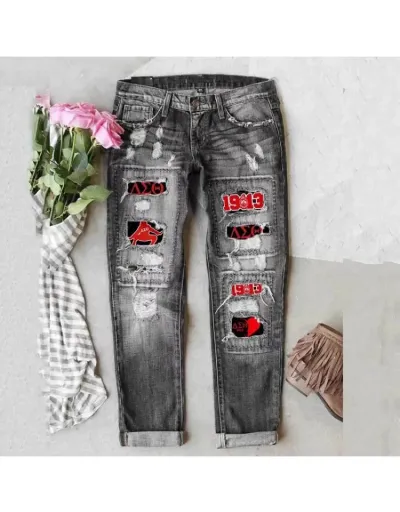 Replica  Fashion Street Style Printing Women's Denim Jeans #803314 $53.46 USD for Wholesale